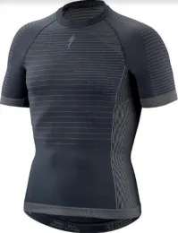 גופית בסיס חמה שרוול קצר אפור Seamless baselayer men S/M